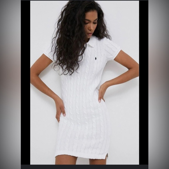 Polo Ralph Lauren Dresses & Skirts - Polo Ralph Lauren Skinny Fit Cable Cotton Polo Dress